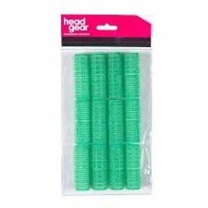 Head Gear Velcro Rollers Green 21mm pk12